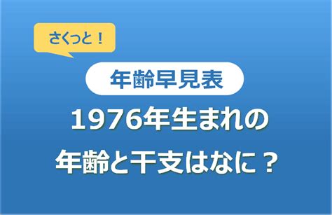 1976年 干支|1976年（昭和51年）生まれ～年齢・干支・学歴・厄年早見表